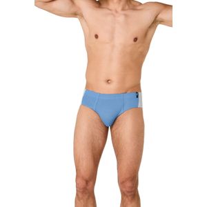 wäschepur - Slip - Grijs mêlee/Middenblauw - 4 stuks - 100% Katoen