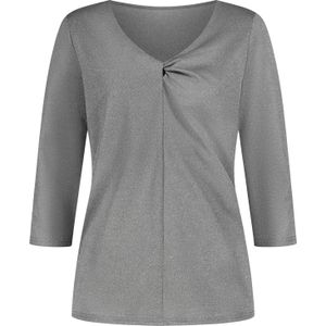 Dames Shirt met 3/4-mouw in zilverkleur