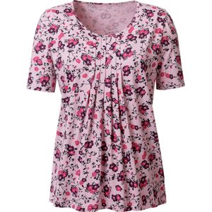 Shirt met korte mouwen in roze geprint