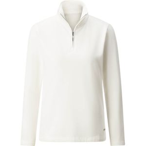 Ecru - Sweater - Katoen/Polyester - Ritssluiting - Lange Mouwen