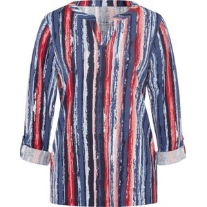 T-shirt - Marine/Aardbei - 100% Katoen - Gedessineerd