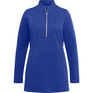 Sweater - Royalblauw - 100% Katoen - Ritssluiting - Lange Mouwen - Schipperskraag