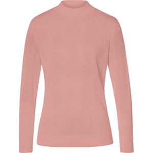 Dames Trui met opstaande kraag in rozenkwarts