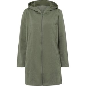 Dames Shirtjasje in kaki gemêleerd