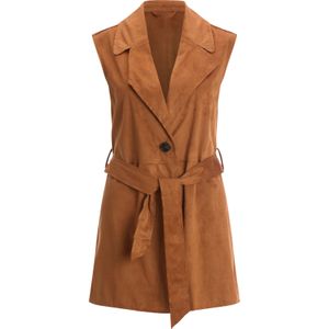 Dames Gilet in cognac