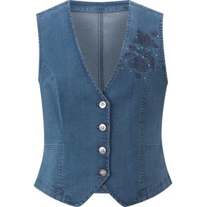 Dames Jeansgilet in blue-bleached