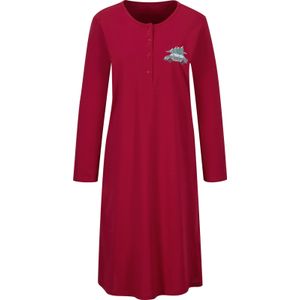 Dames Nachthemd in rood/antraciet