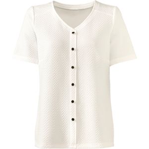 T-shirt - Wit - 98% Polyester 2% Elastaan - Korte Mouwen