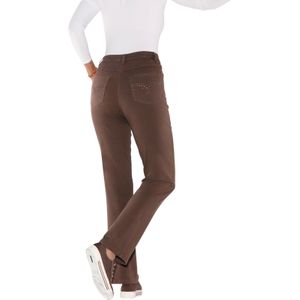 Dames 5-pocketjeans in chocolade