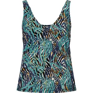 Dames Tankini-bovenstuk in wit/oceaan bedrukt