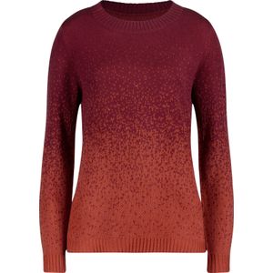 Jacquardtrui in donkerrood gedessineerd