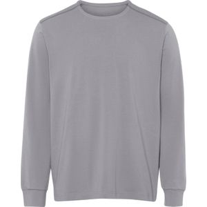T-shirt - Grijs Mêlee - 100% Katoen - Ronde Hals - Lange Mouwen