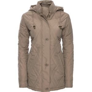 Dames Outdoorjack in taupe
