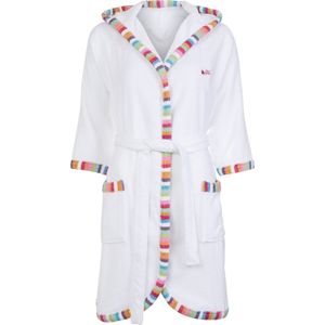 Badjas - Wit - Katoen - Opgestikte Zakken