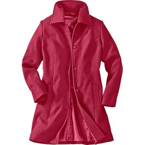 Dames Korte mantel in wijnrood