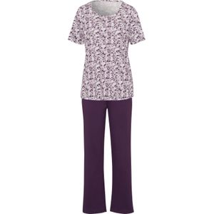 Pyjama - Bloemenprint - Effen Broek - Single-Jersey