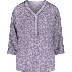 Comfortabele blouse in lila/vijg bedrukt