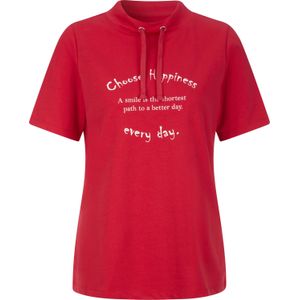 Dames Shirt met korte mouwen in aardbei