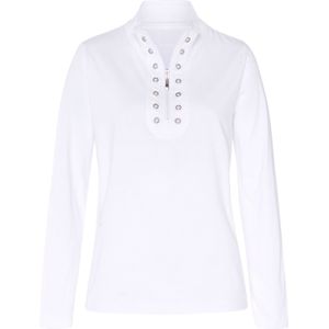 Dames Shirt met opstaande kraag in wit