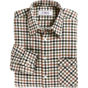 Overhemd - Ruitdessin - Flanel - Lange Mouwen - Kentkraag