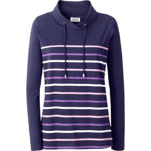 Casual Looks - Shirt - Marine Gestreept - Lange Mouwen - 100% Katoen