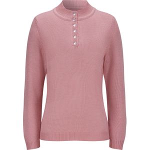 Dames Trui met opstaande kraag in hortensia