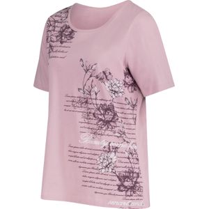 Dames Shirt met korte mouwen in roze geprint