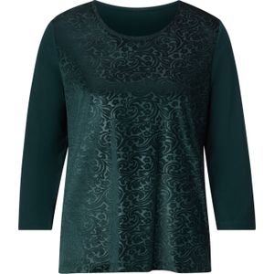 Dames Shirt met 3/4-mouw in petrol