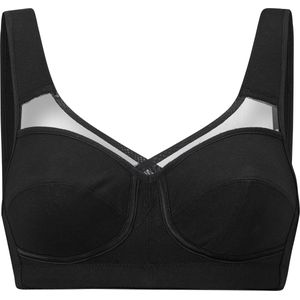 Wäschepur - Steunbeha - Zwart - Naadloze Mesh - Gewatteerde Comfortbandjes