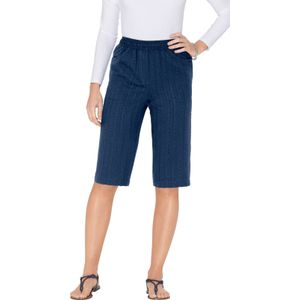 Bermuda's - Marine - 100% Polyester - Steekzakken - Comfortabele Taillehoogte