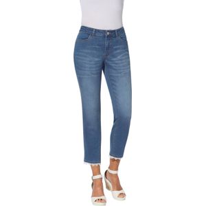 Dames 7/8-jeans in blue-bleached