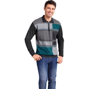 Antraciet/Petrol - Pullover - Gedessineerd - 100% Polyacryl