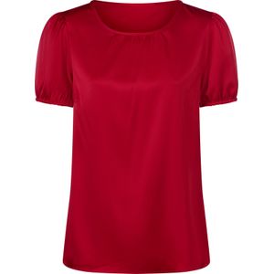 Dames Satijnen blouse in rood