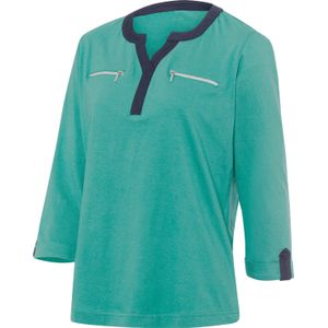 Dames Shirt met 3/4-mouw in smaragdgroen