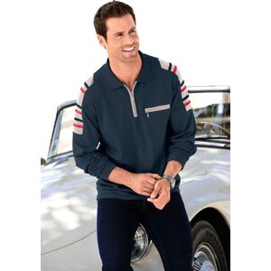 Heren Poloshirt - Marine - Lange Mouwen