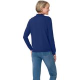 Dames Trui met opstaande kraag in koningsblauw