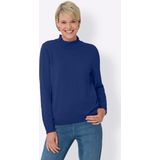 Dames Trui met opstaande kraag in koningsblauw