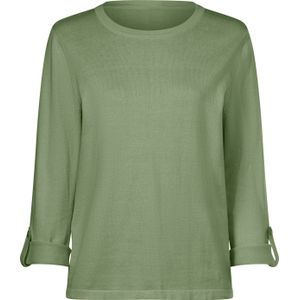 Dames Pullover met 3/4-mouwen in eucalyptus
