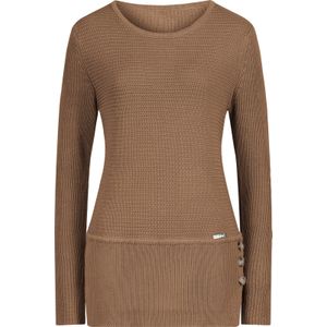 Dames Pullover met ronde hals in camel