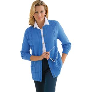 Dames Jack, ajourpatroon in blauw