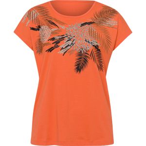 Shirt met korte mouwen in oranje/cognac