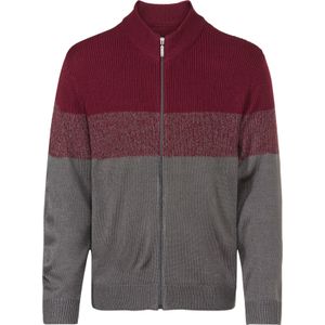 Heren Vest in antraciet/donkerrood