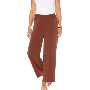 Dames Comfortbroek in roodbruin
