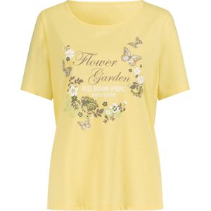 Shirt met korte mouwen in citroen-ecru