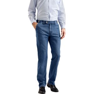 Jeans - Blue-stonewashed - Katoen - Comfortabele Taillehoogte