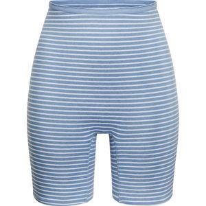 Dames Lange panty in 2x bleu gestreept + 2x bleu