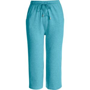 Capri Broek - Turquoise - 95% Katoen, 5% Elastaan - Elastische Band