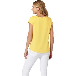 Dames Shirt met v-hals in geel
