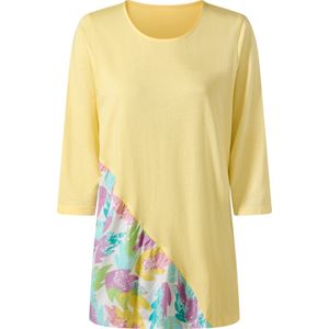 Dames Lang shirt in citroen/mint
