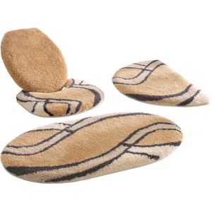 Look - Badmat - Beige - Gedessineerd - Ovaal